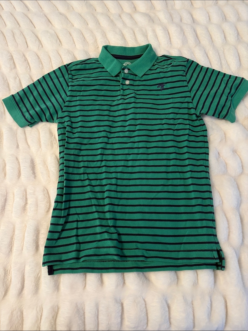 OshKosh B'gosh Green Polo with Navy Stripes C4